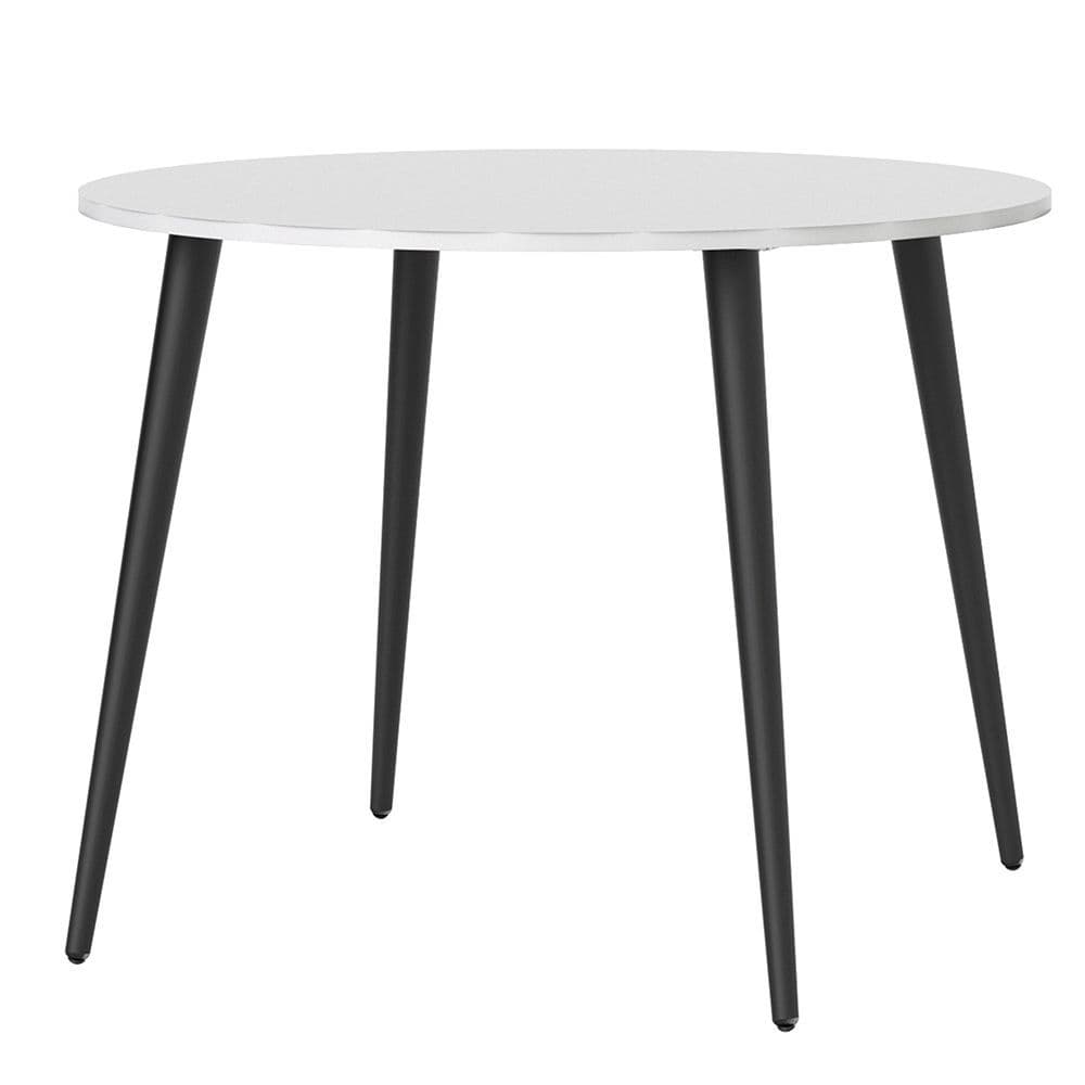 Freja Dining Table - Small (100cm) in White and Black Matte